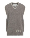 Erl Man Sweater Taupe Size Xl Wool, Polyamide, Viscose, Mohair Wool In Gray