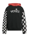 Erl Venice Checker Sleeve Hoodie In Green