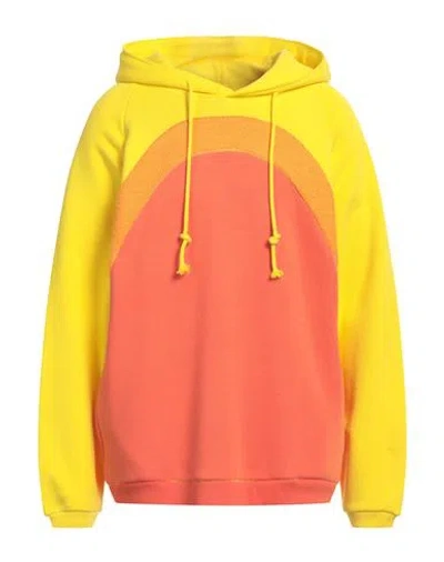 ERL ERL MAN SWEATSHIRT YELLOW SIZE XXL COTTON