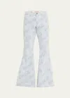 Erl Blue Jacquard Jeans In Grey Coca Cola