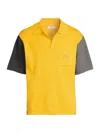 ERL MEN'S COLORBLOCKED WOOL-BLEND POLO SHIRT