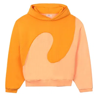 Pre-owned Erl Men's  Spiral Hoodie In Orange