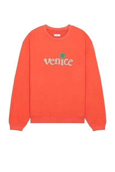 Erl Venice Red Sweatshirt In Orange