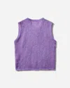 Erl Men S Argyle Mohair Vest In Purple