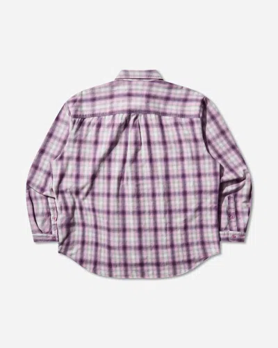 Erl Men S Plaid Overshirt In Purple