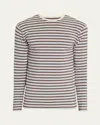 Erl Gender Inclusive Stripe Long Sleeve T-shirt In Brown