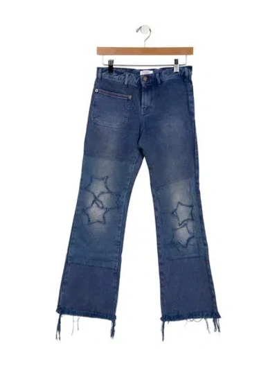 Pre-owned Erl Mid-rise Wide Leg Jeans In Blue