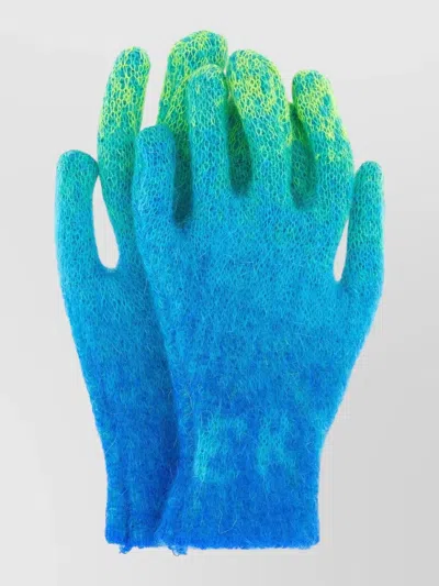 Erl Mohair Blend Gradient Knit Finger Gloves