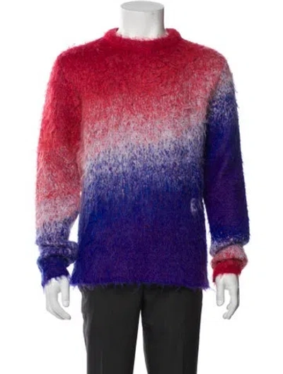 Pre-owned Erl Mohair Printed Pullover W/ Tags In Blue