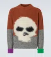 Erl Mohair Skull Intarsia Sweater In Multicoloured
