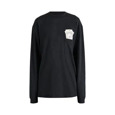 Pre-owned Erl Money Long Sleeve Tee 'black' | Men's Size L