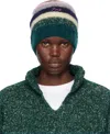 Erl Multicolor Striped Alpaca Mohair Beanie In Multi