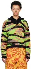 Erl Multicolor Tiger Turtleneck In  Green Rave Camo