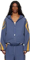Erl Ufo Windbreaker Jacket In Navy