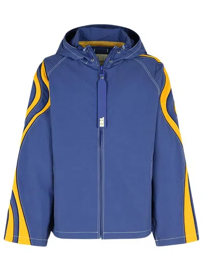 Erl Navy Nylon Jacket In Blue
