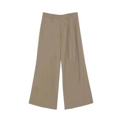 Pre-owned Erl Nylon Pleated Suit Trousers Woven 'khaki' | Brown | Men's Size M