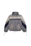 Erl Nylon Rave Jacket Grey In Gray