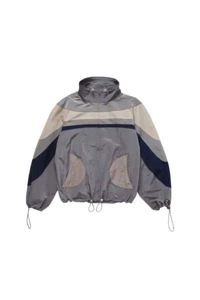 Erl Nylon Rave Jacket Grey In Gray