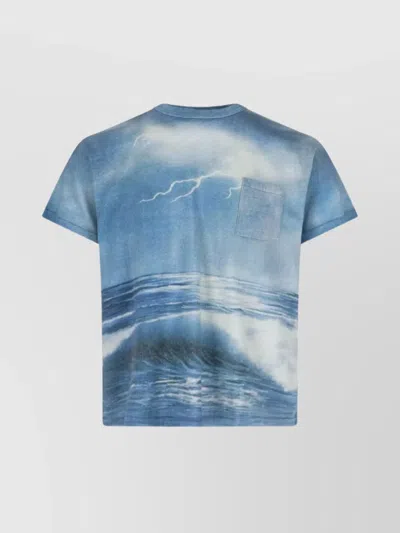 Erl Ocean Print Chest Pocket Short Sleeves