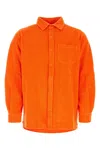 Erl Corduroy Shirt Buttoned Cuffs In Orange