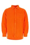Erl Corduroy Shirt Buttoned Cuffs In Orange