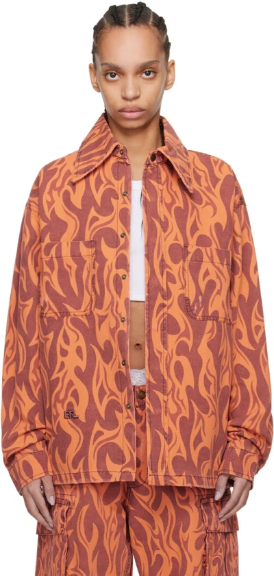 Erl Orange Flame Jacket In Orange Flame 1