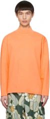 Erl Orange 'sun' Long Sleeve T-shirt In Orange