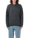 Erl V-neck Sweater Long Sleeves In Dk Grey