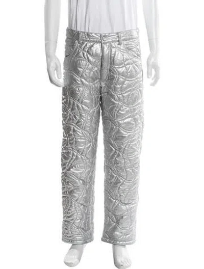 Pre-owned Erl Pants In Silver
