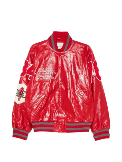 Erl Patch-detail Varsity Jacket In Red