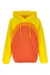 Erl Patchwork Hoodie Sweatshirt In Yellow