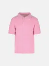 Erl Pink Alpaca Blend Polo Shirt In Pink