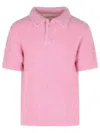 Erl Textured Fabric Polo Shirt With Short Sleeves In Pattern
