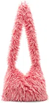 Erl Pink Faux-fur Messenger Bag In Pink