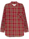 Erl Plaid-check Shirt In Red