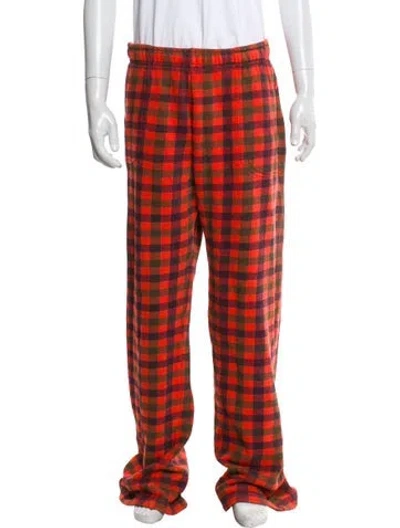 Pre-owned Erl Plaid Print Pants In Multi