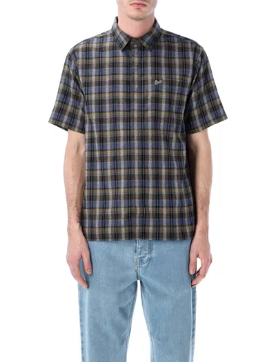 Erl Plaid Short-sleeve Button-up Shirt In Multi