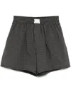 Erl Karierte Shorts In Schwarz
