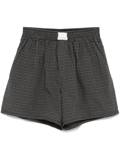 Erl Karierte Shorts In Black