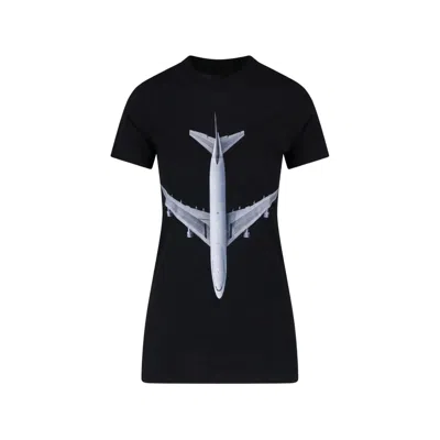 Erl Plane Printed T-shirt In Black