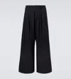 Erl Pleated Wide-leg Pants In Black