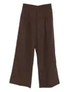 Erl Pleated Wide-leg Trousers In Brown