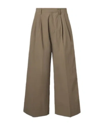 Erl Pleated Wide-leg Pants In Animal Print