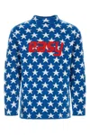Erl All-over Starsterry-cotton Crew-neck Sweater
