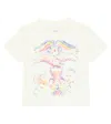 Erl Printed Cotton-blend T-shirt In White Rainbow