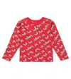 Erl Printed Cotton T-shirt In Red