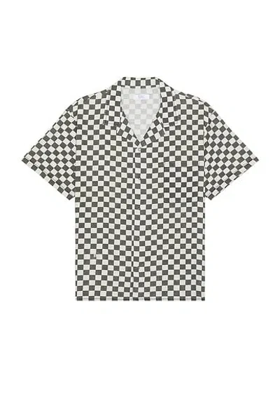Erl Printed Hawaiian Shirt Woven In Checker