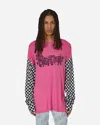 Erl Oversized Printed Flocked Cotton-jersey T-shirt In Pink
