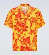 Erl Yellow Floral Print Short-sleeve Shirt In  Tropical F