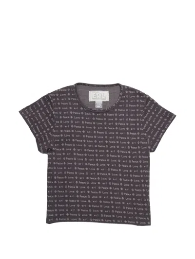 Erl Printed T-shirt In Brown